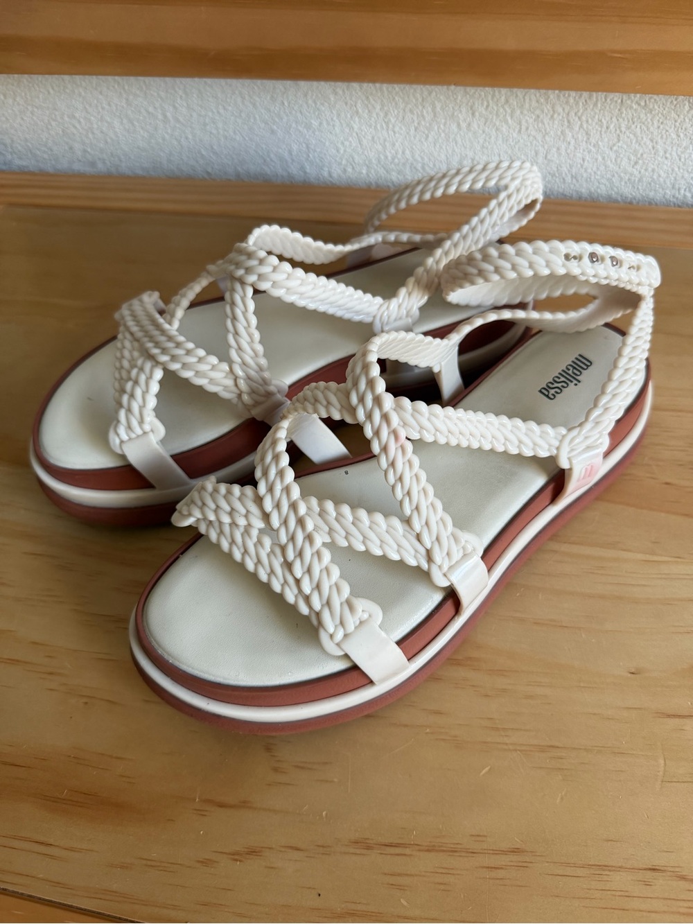 Melissa Buzios Women's Cream Braided Rope Sandals